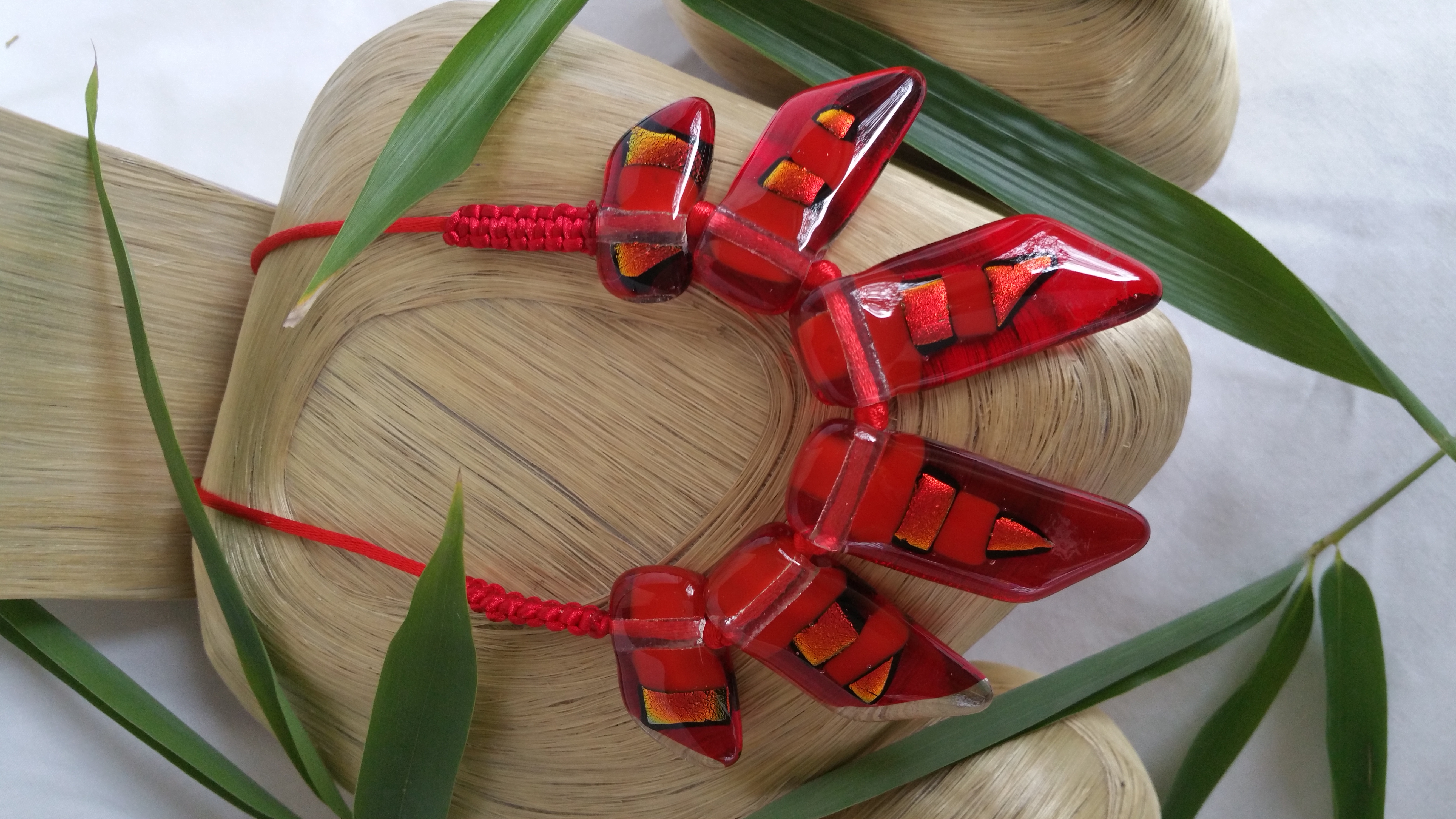six piece glass necklace