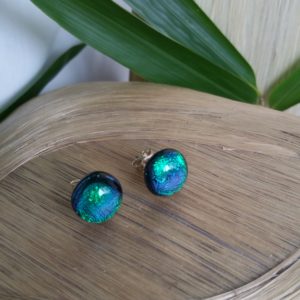 fused glass studs