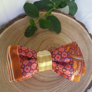 Burntorange /pink bowtie