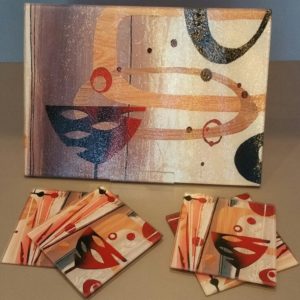 Glass Worktop Savers/ Chopping boards  'Champagne sunset'
